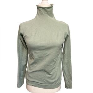 Burberry Sage Green Cowl Roll Neck Sweater